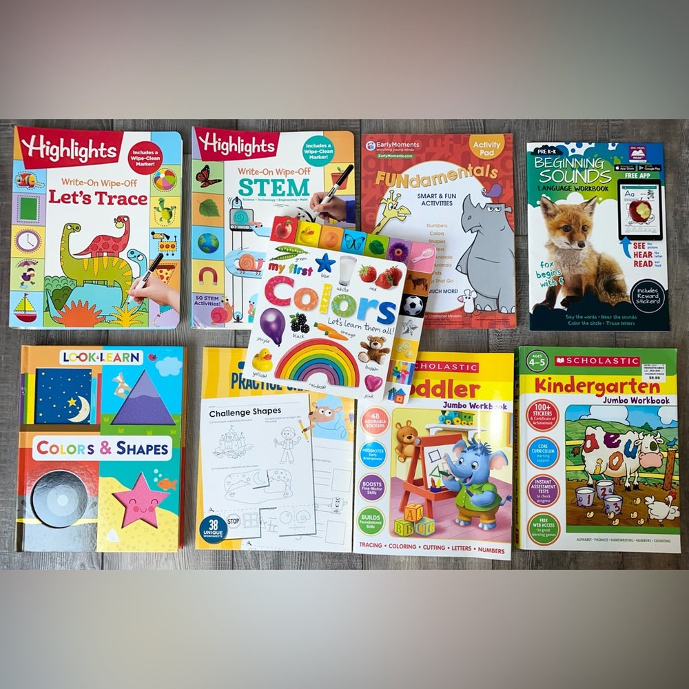 Preschool Pre-K Kindergarten Homeschool Alphabet ABC Books Workbook Bundle Lot